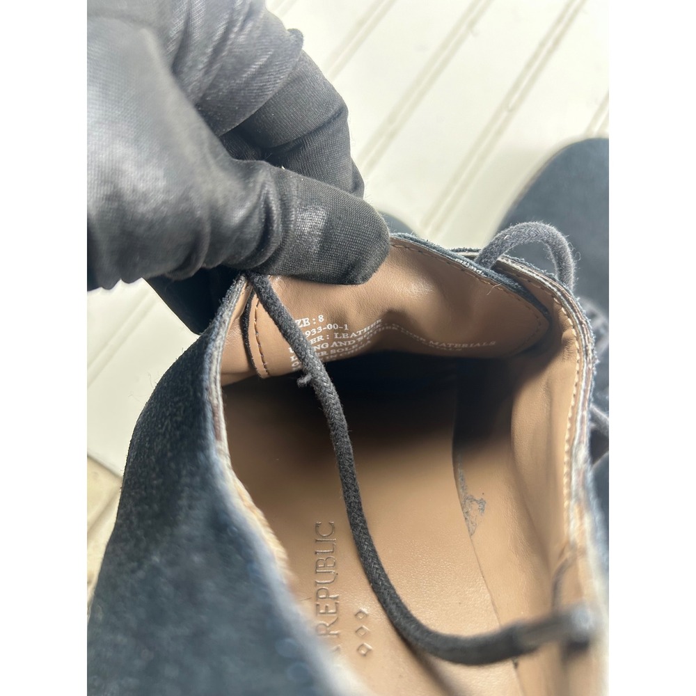 Banana Republic Vintage Blue Suede Derby Dress Shoes Men's Size 8 - Picture 9 of 12